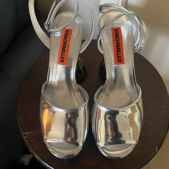 Simon Miller Peep Toe Ankle Strap Platform Sandals Shoes Heels 37 - Picture 2 of 13